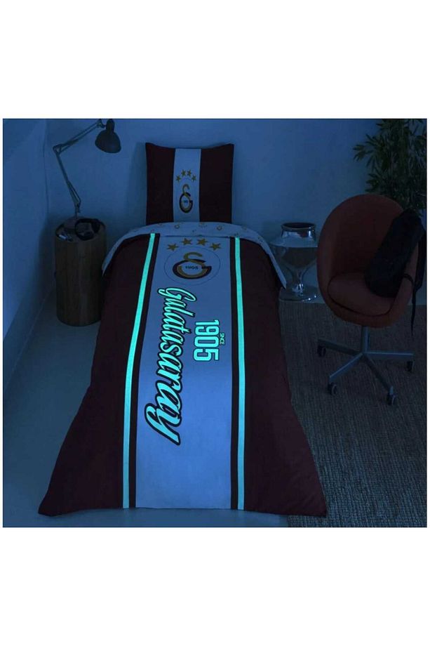 TAÇ LİSANSLI GALATASARAY TEK KİŞİLİK NEVRESİM TAKIMI GLOW/GECE IŞILTISI - 3