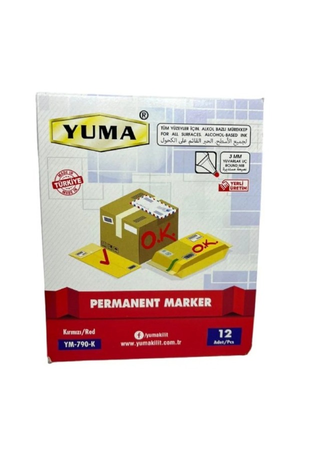 12 Pieces Box Pen Red