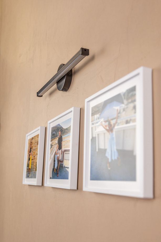 Yapışkanlı 9V Pilli LED Siyah Gün Işığı Duvar Aplik 34 cm Tablo Ayna Üstü Dekoratif Aydınlatma - 2