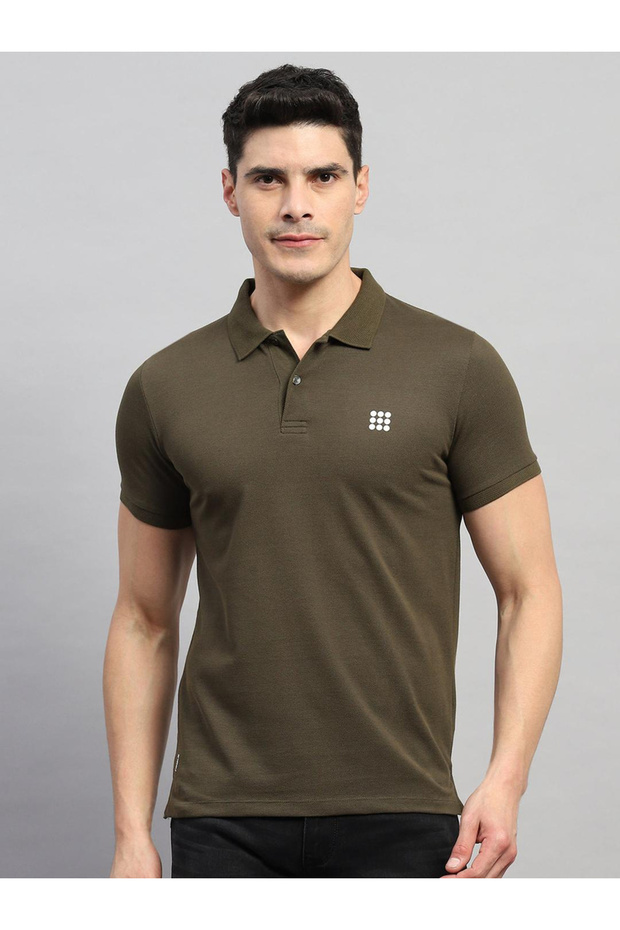 Solid Short Sleeve Regular Fit Polo T-Shirt