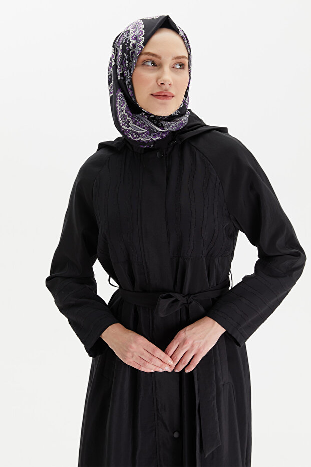 Fermuarlı Paraşü Pardösü - 4