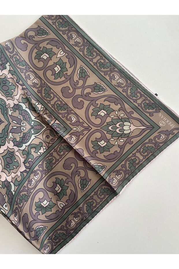 وشاح قطني رقيق بنمط مطلي بالجليز - 1