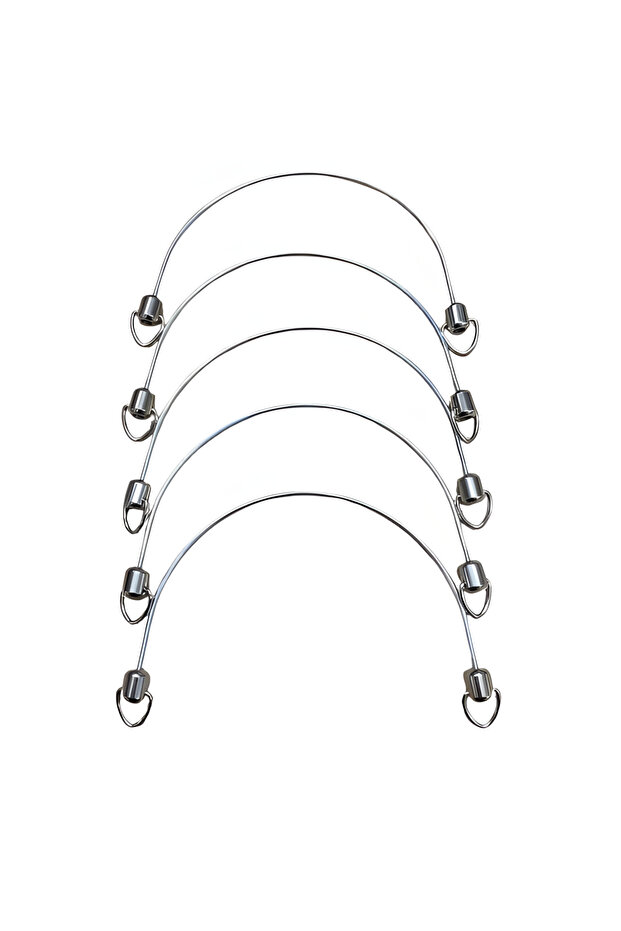 Screw Metal Empty Bag Handle 20 cm Set of 5 Bs101