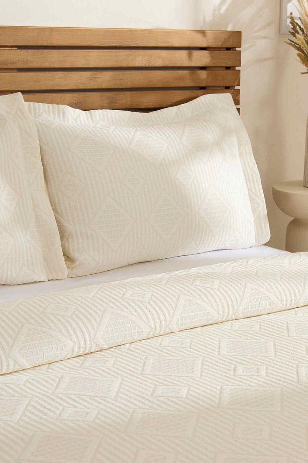 Serenty Çift Kişilik Yatak Örtüsü Takımı Offwhite - 6
