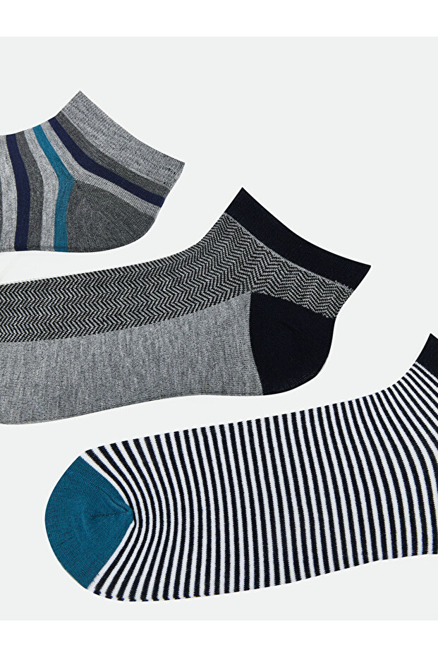 Sparkling Selections from Shining Store |   Patterned Bamboo Men's Booties Socks, Pack of 5 - 2