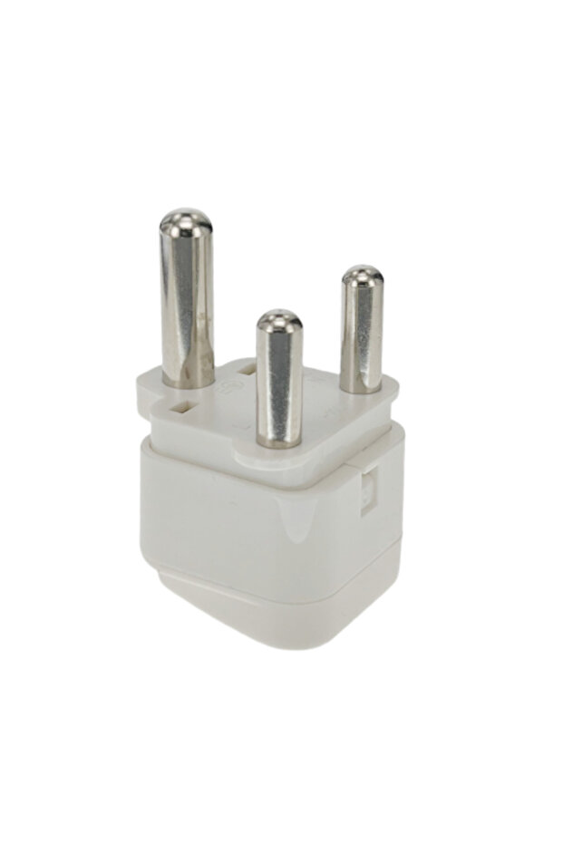 white South africa plug 15A AC250V Type M big round 3pins India conversion power plug adapter travel