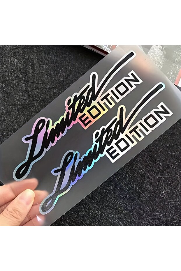 Dark Grey 2pcs Limited Edition Emblem Badge auto car Sticker Limited Edition Logo for Car Motorcycle