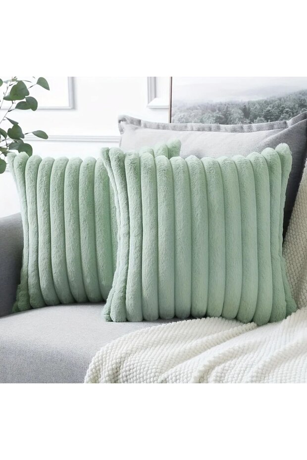 45X45cm green 1pc Stripe Corduroy Pillow Case Creative Home Fabric PillowCushion For Sofa Bedroom Ca
