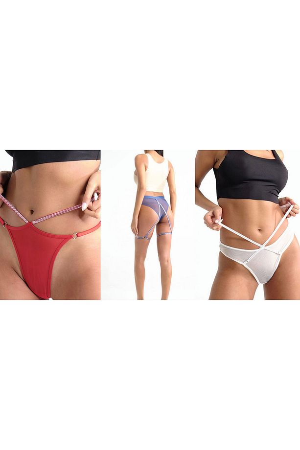 3lü tanga tek pakette - tanga, külot, String,- Kasın iç giyim - 1