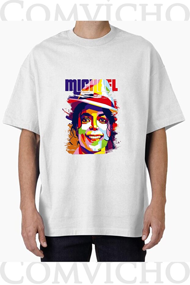 Unisex Miachael V1 Design Printed Oversize T-Shirt