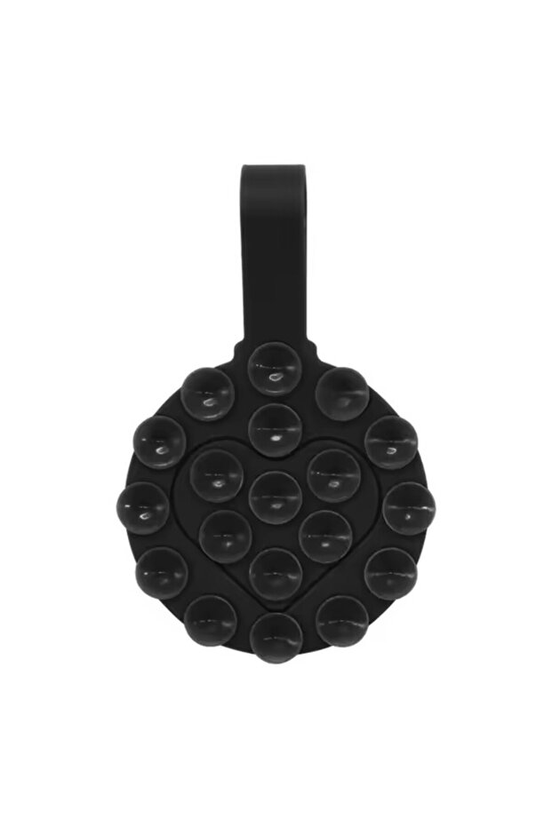 Black Portable Silicone Suction Cup Mobile Phones Stand Multifunction Double-Sided Anti-Slip Holder