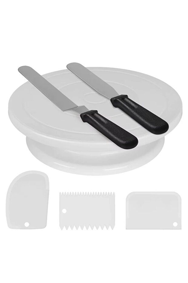 cake turntable Set 4 6 8 Inch Round Cake Pans Silicone Molds for Baking Layer Cakes Cheese Chiffon R