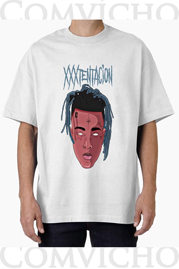 Unisex Xxxtentacion V4 Design Printed Oversize T-Shirt