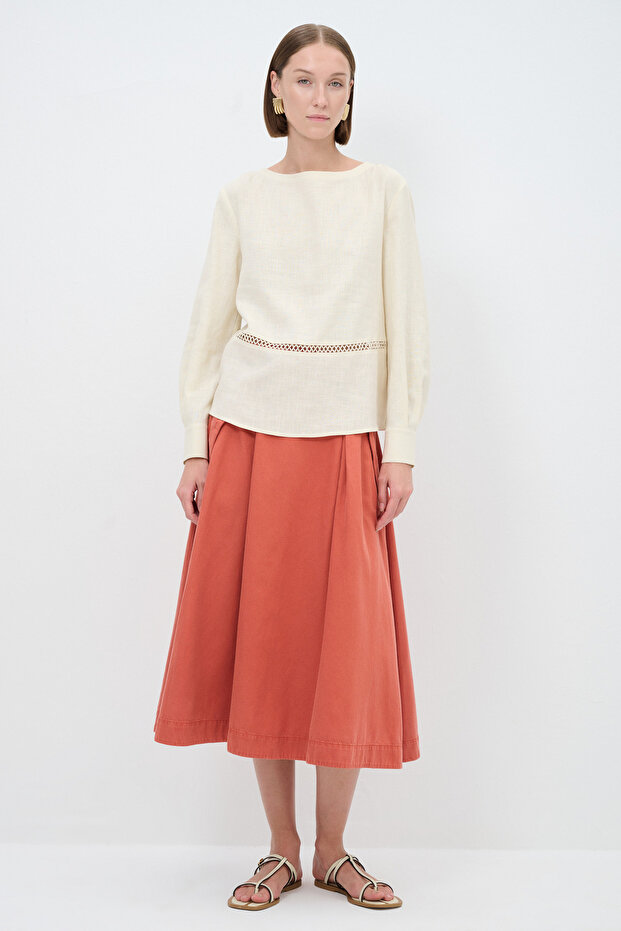 Sırtı Düğmeli Bluz - 3