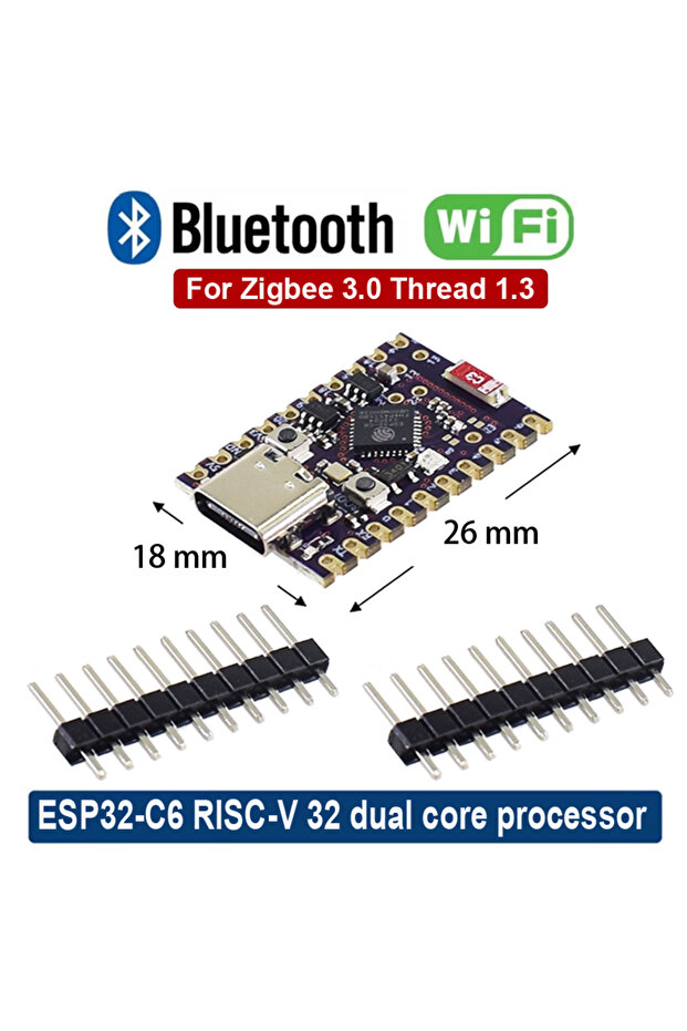 لوحة تطوير ESP32 C6 أحادية النواة فائقة الصغر ESP32-S3 ESP32-C3 ESP32-H2 ESP32-C6 وحدات سوبر إم