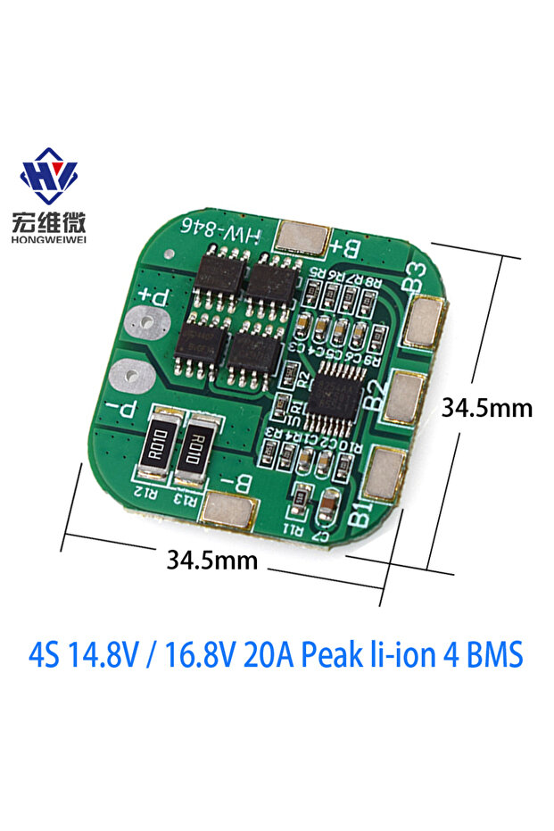 4S 14.8V 20A 4S 14.8V / 16.8V 20A Peak li-ion 4 BMS PCM Battery Protection Board Bms Pcm For lithium