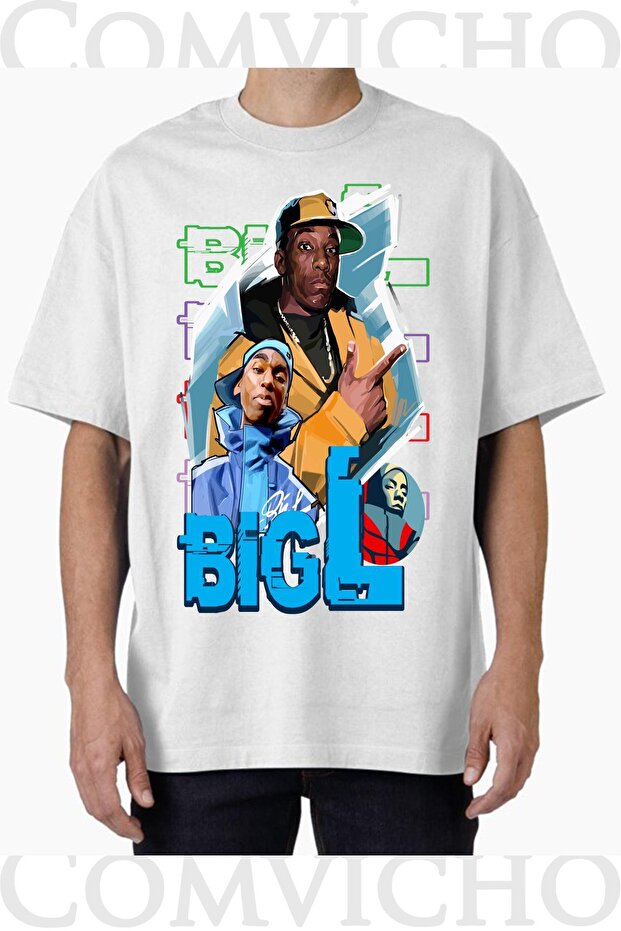 تي شيرت كبير الحجم مطبوع بتصميم Biggie v5 للجنسين