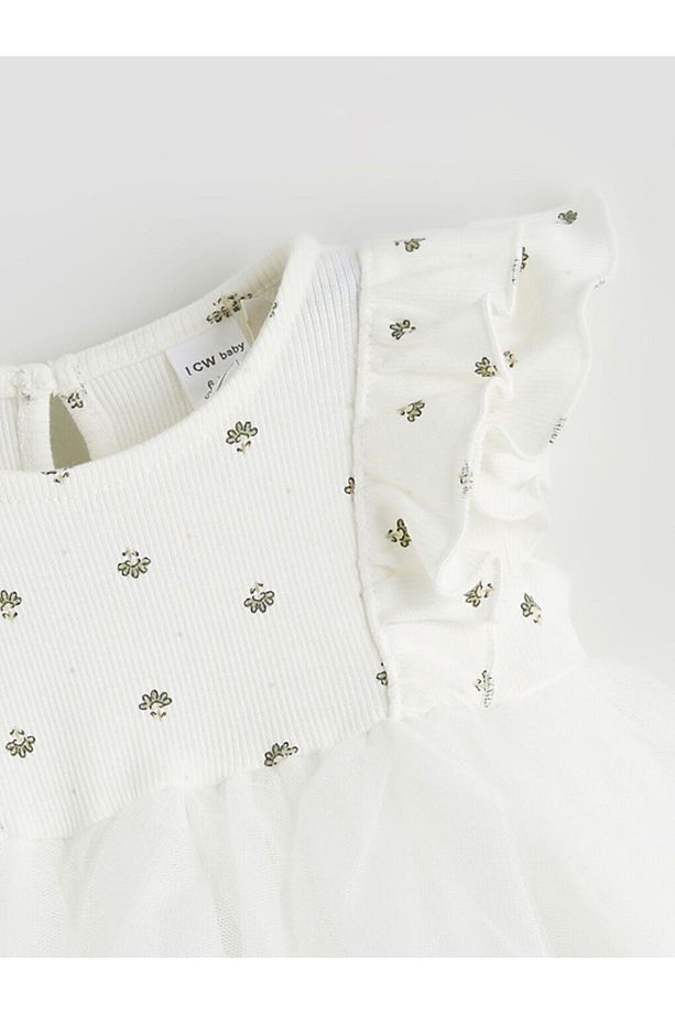 LCW baby Basic Dantel Tüllü Kız Bebek Elbise - 2