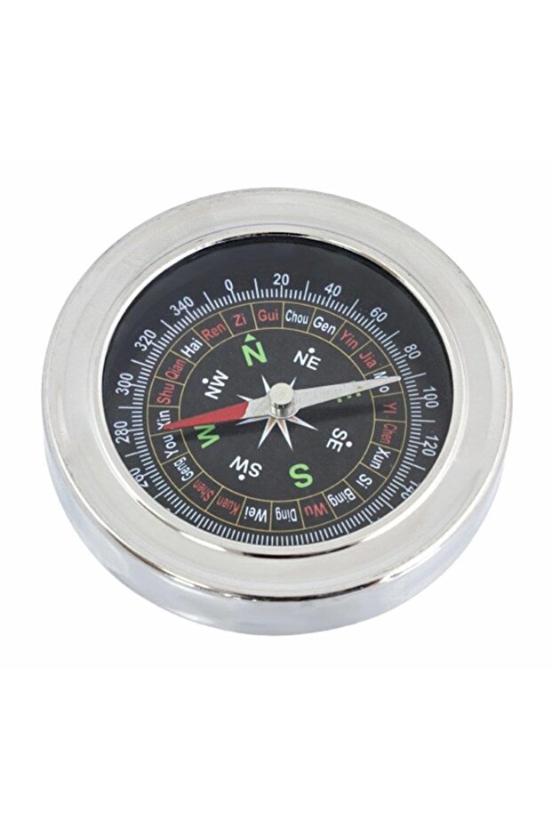 Compass, 7.5cm diameter, Silver - 2