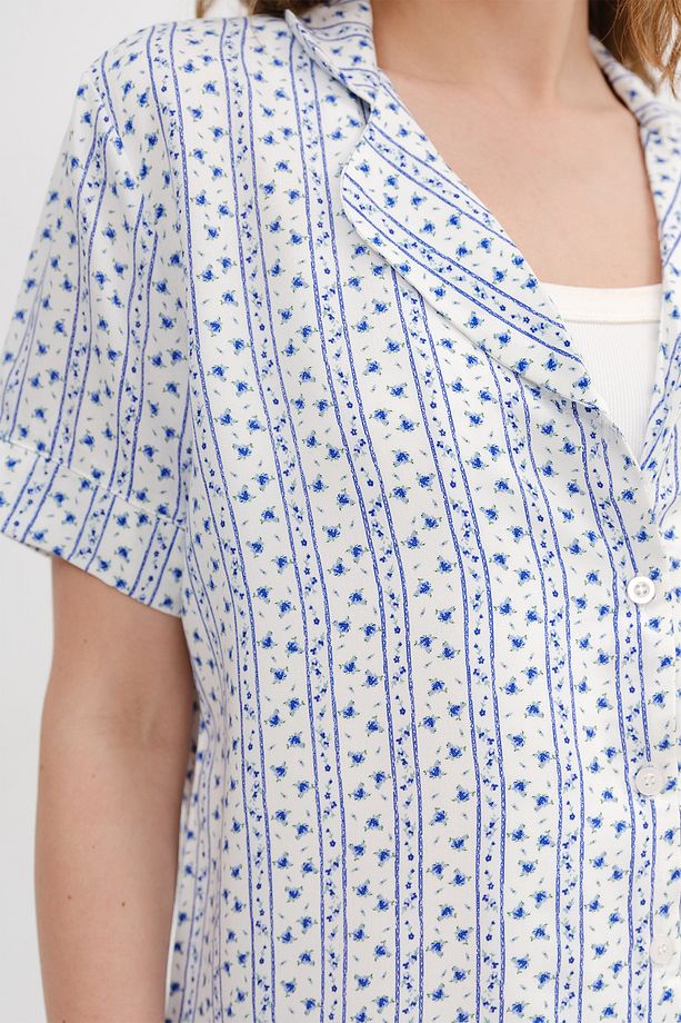 Desenli Pijama Üstü PJM17326 - 3