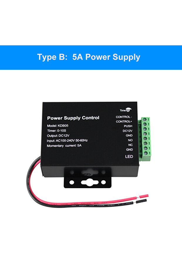 TypeB 12V5A DC 12V Access Control Power Supply Switch 5A 3A Output AC110V-240V Input Power Source Su