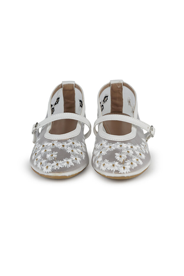 Snow Flower Detailed Ballerinas