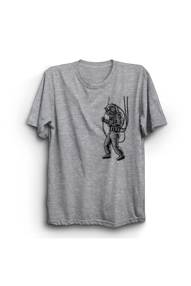 Diver, Submarine, Deep Sea, under the Sea Printed, Unisex, 100% Cotton T-Shirt