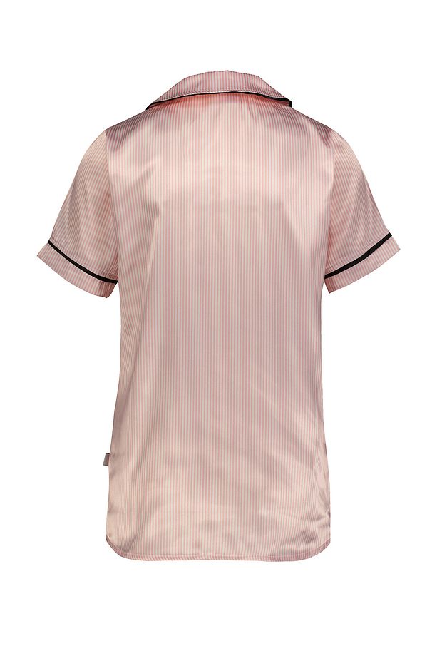 Lisanslı Düğmeli Kısa Kol Saten Şortlu Pijama Takımı Roz-70 - 7