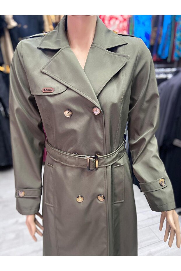 Orta Uzun Astarlı Trençkot - 6