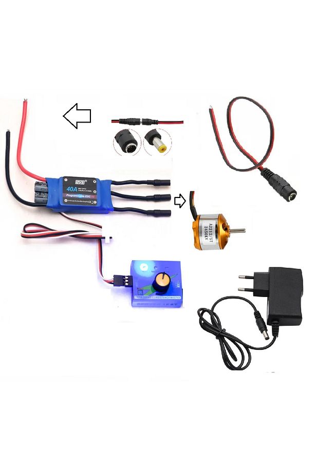 30A ESC Devreli Adaptörlü ESCli Çeşitli Drone Motoru Hız Kontrolü Öğrenci Deney Seti - 5