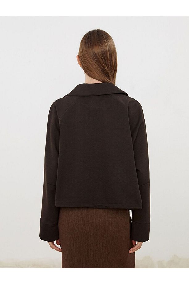 LCW Vision Gömlek Yaka Oversize Kadın Ceket - 4