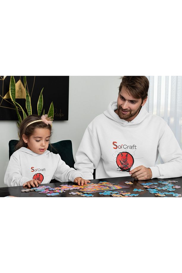 100 Parça Puzzle Çift Tasarım Tek Kutu Renkli Mercan - 6
