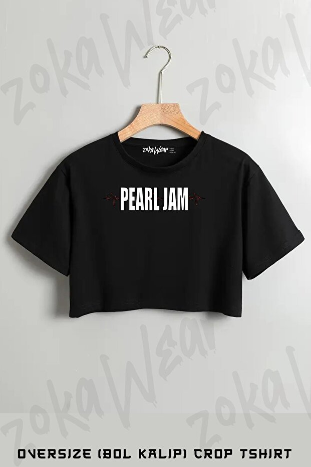 تي شيرت Ekg Pearl Jam مطبوع كبير الحجم