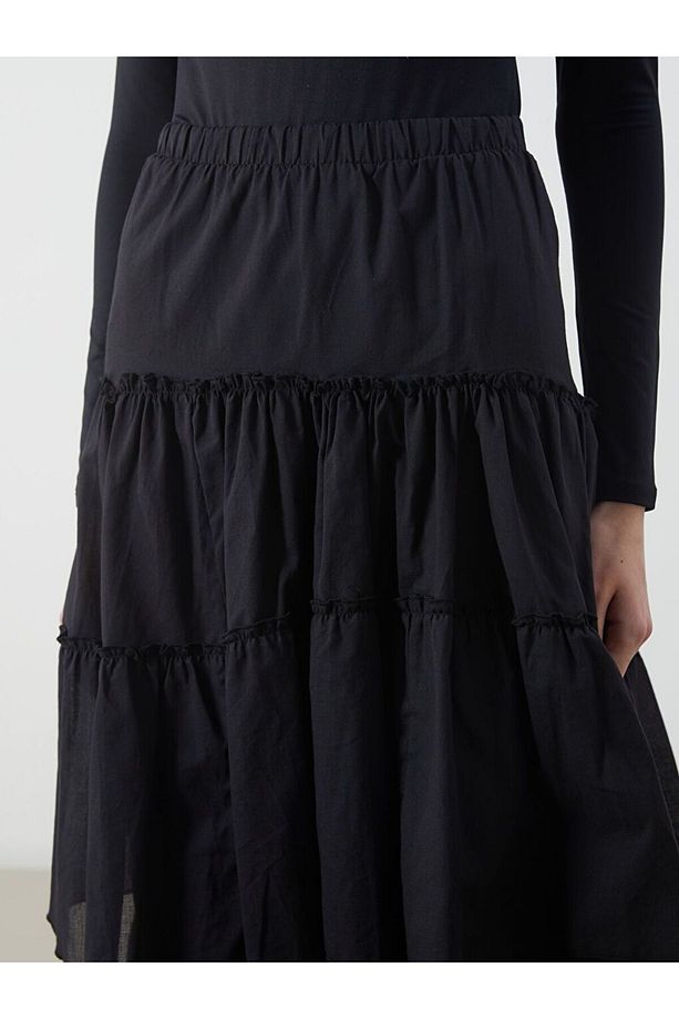 LCW Modest Beli Lastikli Katkat Etek - 3