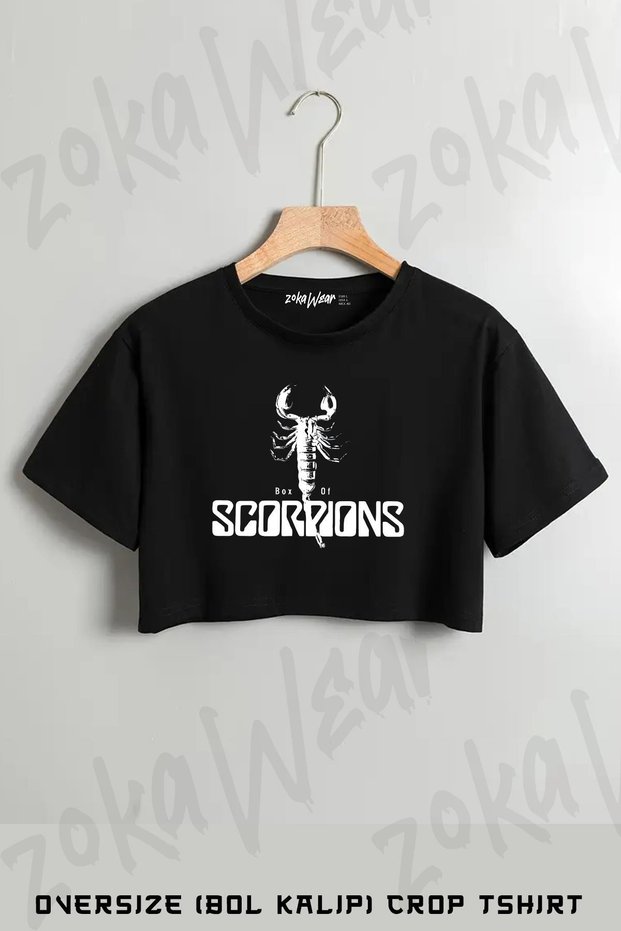 Scorpions 2 Printed Oversize Crop T-Shirt