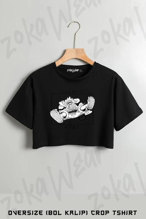 One Piece Luffy Gear Five Printed Oversize Crop T-Shirt