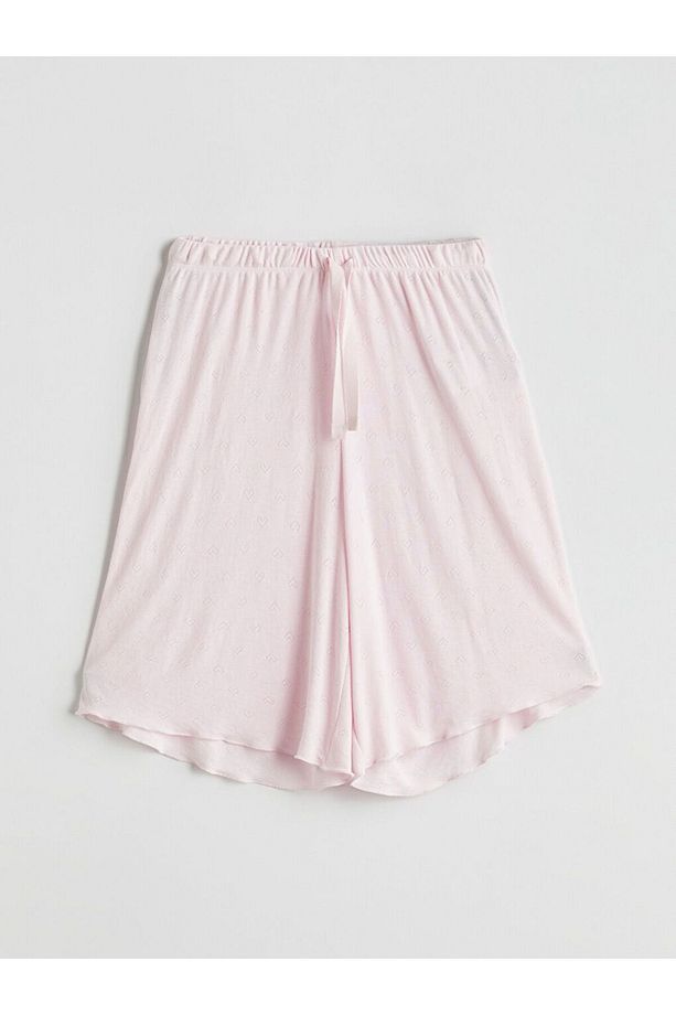 LCW DREAM Bisiklet Yaka Kalp Desenli Hamile Şortlu Pijama Takımı - 4