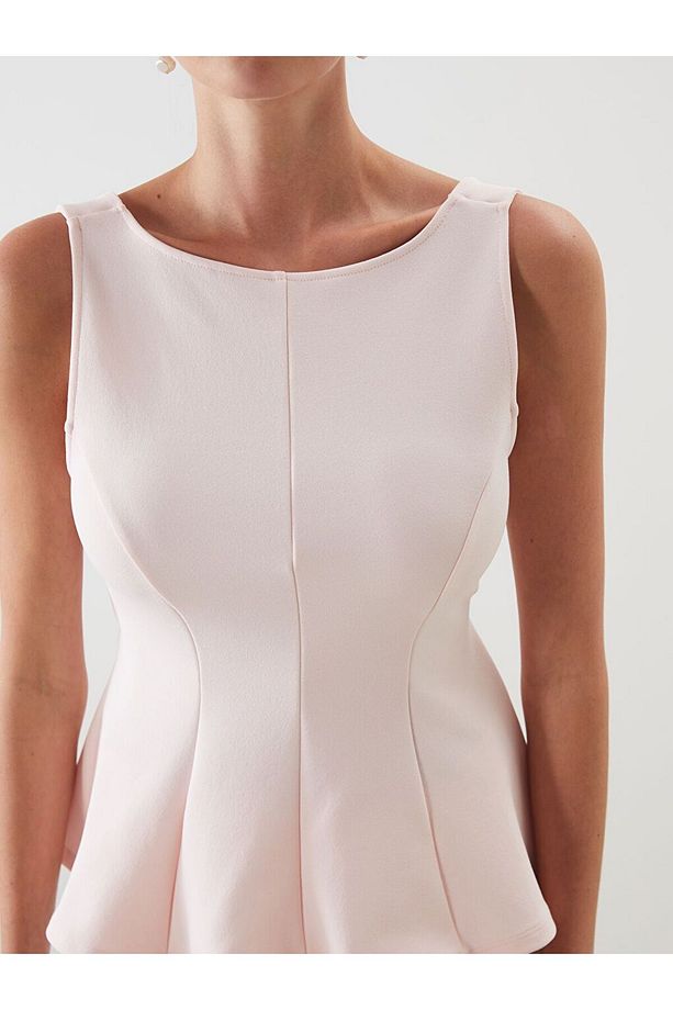 LCW Vision Kayık Yaka Peplum Bluz - 3