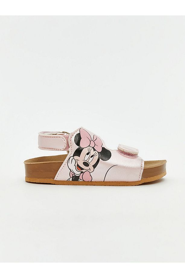 Minnie Mouse Baskılı Kız Bebek Sandalet - 2