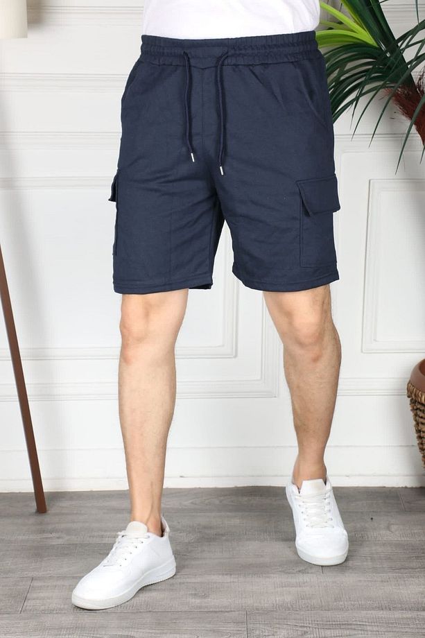 3 Adet Kargo Cepli Unisex Rahat Kalıp Şort - 4