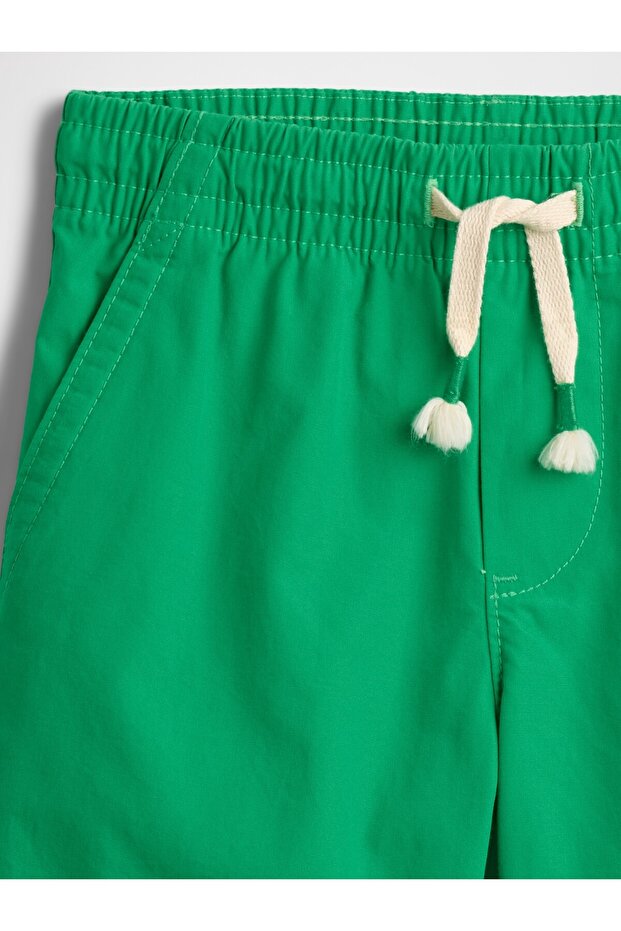 Erkek Bebek Yeşil Poplin Pull-On Şort - 2