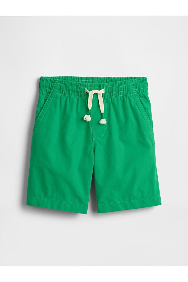 Erkek Bebek Yeşil Poplin Pull-On Şort - 1
