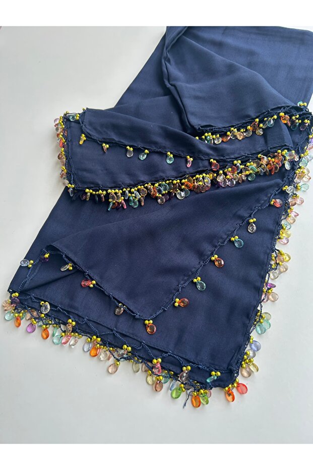 Handcrafted Edge Beaded Writing Cheesecloth Dowry Gift