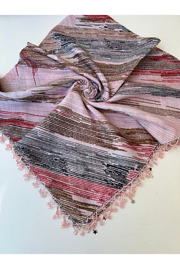 Handcrafted Handcrafted Edge Beaded Writing Cheesecloth Yemeni Dowry Gift