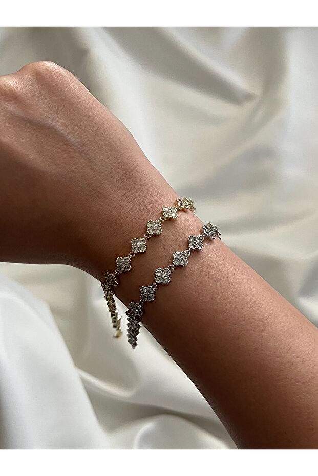 Yonca Model Taşlı Bileklik - 2