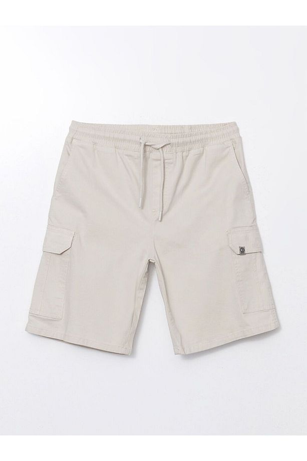XSIDE Standart Kalıp Gabardin Erkek Kargo Şort - 5