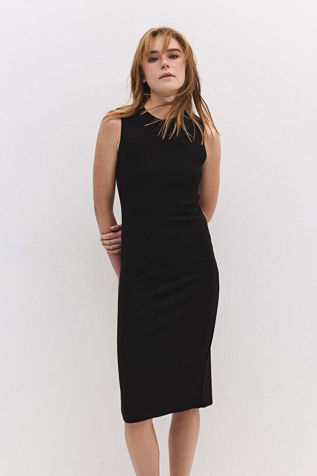 Midikleid mit Schlitz - 2