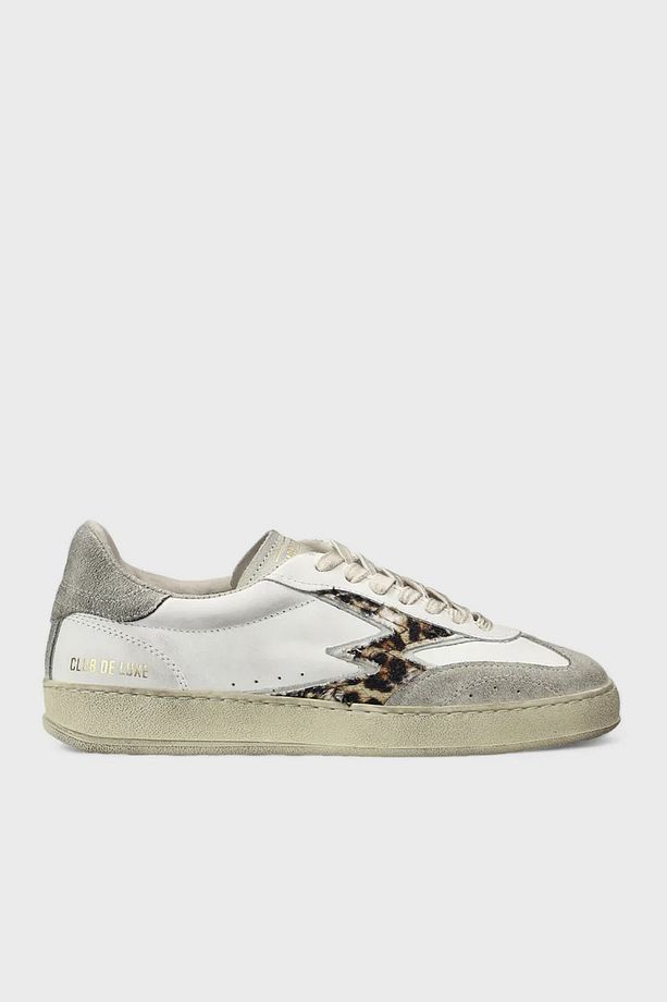 Deri Logolu Leopar ve Süet Detaylı Sneaker Ayakkabı AYAKKABI CL001 - 1