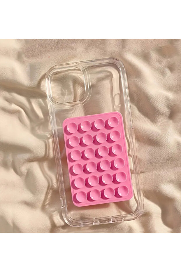 For iPhone 15 (6.1 Inch) Transparent Non-Yellowing Back Set with Soft Sides Suction Cup Protective Case