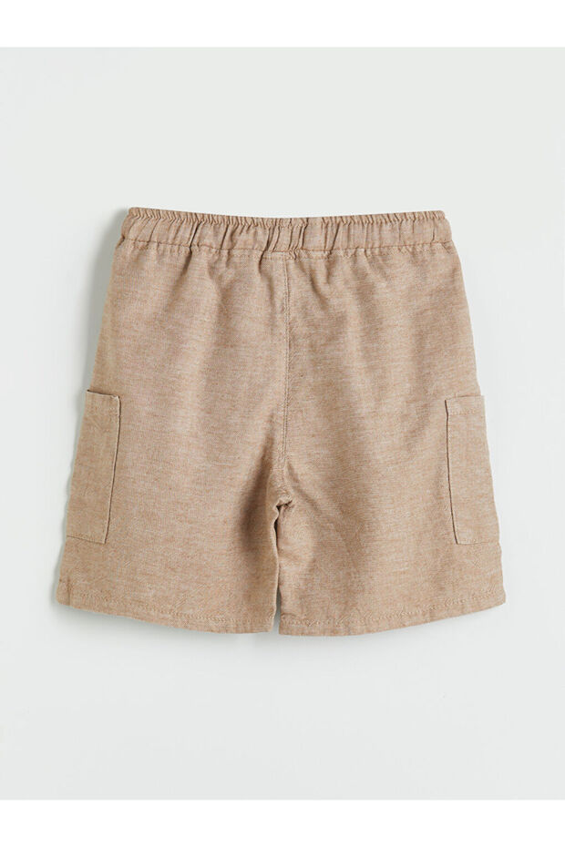Create Your Style with Uzg Store |   Boys' Linen Shorts with Elastic Waistband and Pockets - 3